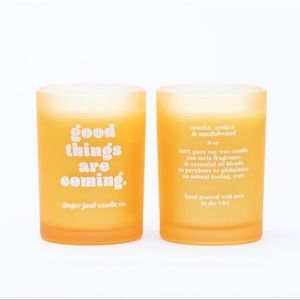 Good things are coming candle